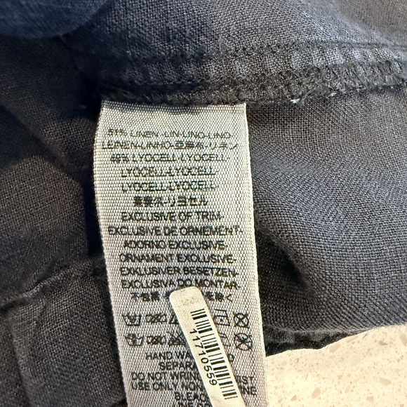 Free People Washed Black Linen Blend Sleeveless Blouse - Picture 6 of 8